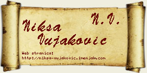 Nikša Vujaković vizit kartica